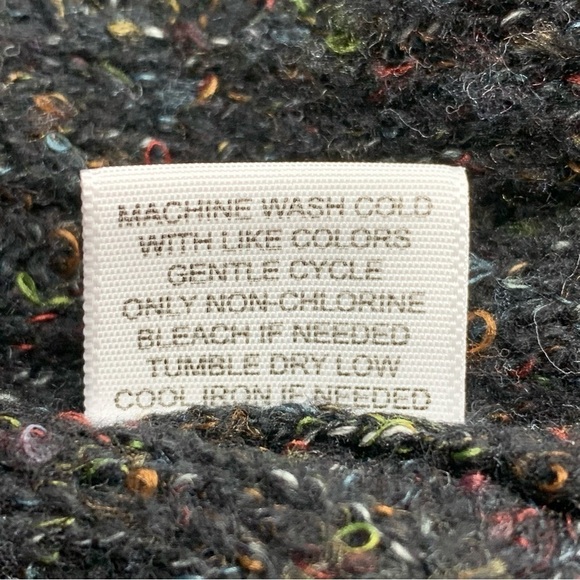 Large Maurices Black Multicolored Sleeveless Shrug Sweater Knit Open Front - Picture 9 of 9